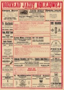 Rozkład jazdy kolejowej PKP TORUŃ 1928r. 70x50cm