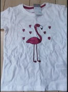 Nowa bluzka z krótkim rękawem PRIMARK flaming 98 cm