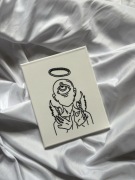 THE WATCHER | Anielski Surrealizm | Anioł | Obraz | Handmade (20x25 cm)