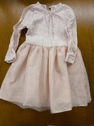 Sukienka jasnoróżowa w serduszka rozmiar 92 