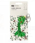 Eloy Choinka kabel brelok usb 4w1 