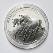 Srebrna moneta BRUMBY 2023 1 uncja srebra 1 oz SREBRO Australijski Koń