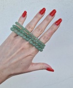 Zestaw 3 bransoletek na gumce z naturalnych kamieni - ZIELONY AWENTURYN