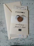 Zaproszenie na ślub paszport bilet lotniczy