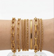 Zestaw Bransoletek Stal Szlachetna CHAINS SET