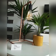 Lampka loft z rurek miedzianych 