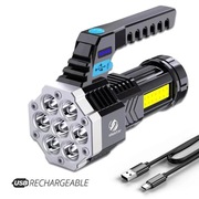 Latarka taktyczna akumulator 7LED & COB