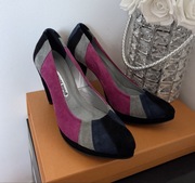 Czółenka Giulio Santoro 37 skóra naturalna zamsz