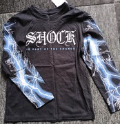 bluzka z nadrukiem SHOCK, długi rękaw,  4/5 lat, 104/110 cm