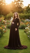 Rozłożysta suknia do sesji ciążowej "Zakręcone koroneczki" suknia ciążowa
