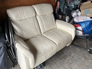 Kanapa skórzana biała