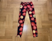 S / 36 legginsy w truskawki fitness sportowe oddychające leginsy