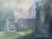 Obraz olejny, zamek, 60x80