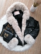 kurtka ocieplana futerkiem mięciutka ekoskóra xl 