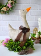 Gąska. Beżowa gąska hand-made.