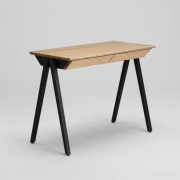 Biurko drewniane Borcas Vogel S 100x50 cm Natural Oak/Black - lakier