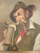 Olej na płótnie Bawarczyk z kuflem Schätzki Niemcy