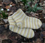 Naalbinding nalbinding skarpety 100% wełna reko Oslo (barwniki roślinne)