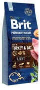 Brit TURKEY & OAT, INDYK 15 KG lekkostrawna karma dla psa 