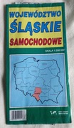 Województwo śląskie samochodowe, mapa ścienna