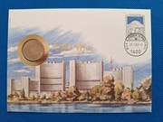 Koperta numizmatyczna UNO Wien 10 szhiling 1987 r