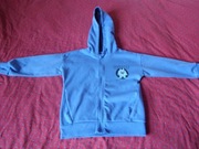 Niebieska bluza dresowa rozpinana z kapturem dla chłopca Sinsay 122