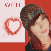 Walentynkowa delikatna czapeczka/handmade