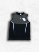 Koszulka sportowa na siłownie Gymshark czarna szara obcisła bez rękawów L