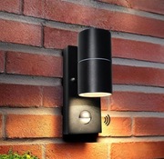 Nowoczesny Czarny Kinkiet Zewnętrzny Z czujnikiem Ruchu IP44