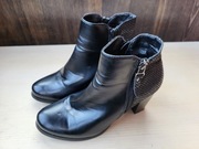 Damskie botki ocieplane czarne