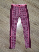 KARI TRAA damskie getry różowy norweski wzór 100% wełna merino_ L