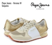 Pepe Jeans Sneakersy niskie 39 złoty beż białe