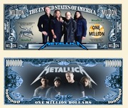 Metallica gwiazdy estrady banknot kolekcjonerski