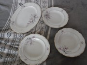 Piękne złocone stare talerze obiadowe Wałbrzych ZOBACZ 