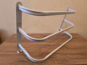 Wieszak ścienny na ręczniki. 3 drążki. Biały. Bremermann