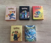 Karty pokemon 5w1. Zestaw 5 talii kart złote czarne srebrne tęczowe i róż 
