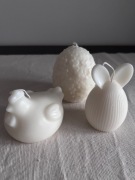 Ręcznie Robione Świece Sojowe – Wielkanocna Kolekcja "Pastelowy Zakątek"