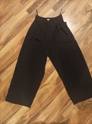 Eleganckie kobiece czarne spodnie wysoki stan 38