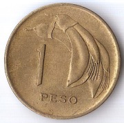 URUGWAJ 1 peso 1968, KM# 49, AU