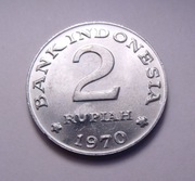 Indonezja 2 rupie 1970 PIĘKNA!
