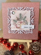 KARTKA ŚWIĄTECZNA handmade w kopercie - personalizowana, ręcznie robiona