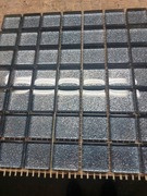 Mozaika szklana 20x20cm kolor szary brokat