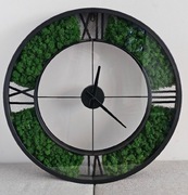 Zegar loft mech chrobotek  czarny duży 60 cm