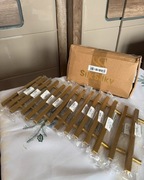 złote uchwyty meblowe silksilky 20 cm mosiądz szczotkowany nowe