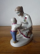 Duża figurka porcelanowa matka z dzieckiem Połonne ZOBACZ 