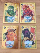 Karty złote Lego Ninjago 9 na sztuki