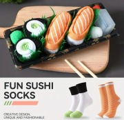 Nowy zestaw skarpetek Sushi 2 pary pudełko Prezent