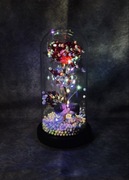 Wieczna Róża LED w kopule - romantyczna dekoracja z magicznym światłem