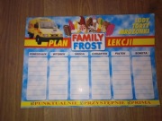 Family Frost Plan Lekcji szkolny A4 duży reklamowy lody torty mrożonki