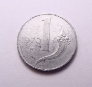 Włochy 1 lira 1970